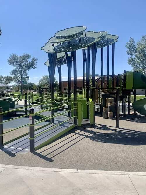 Veteran's park playground wheelchair accessible area